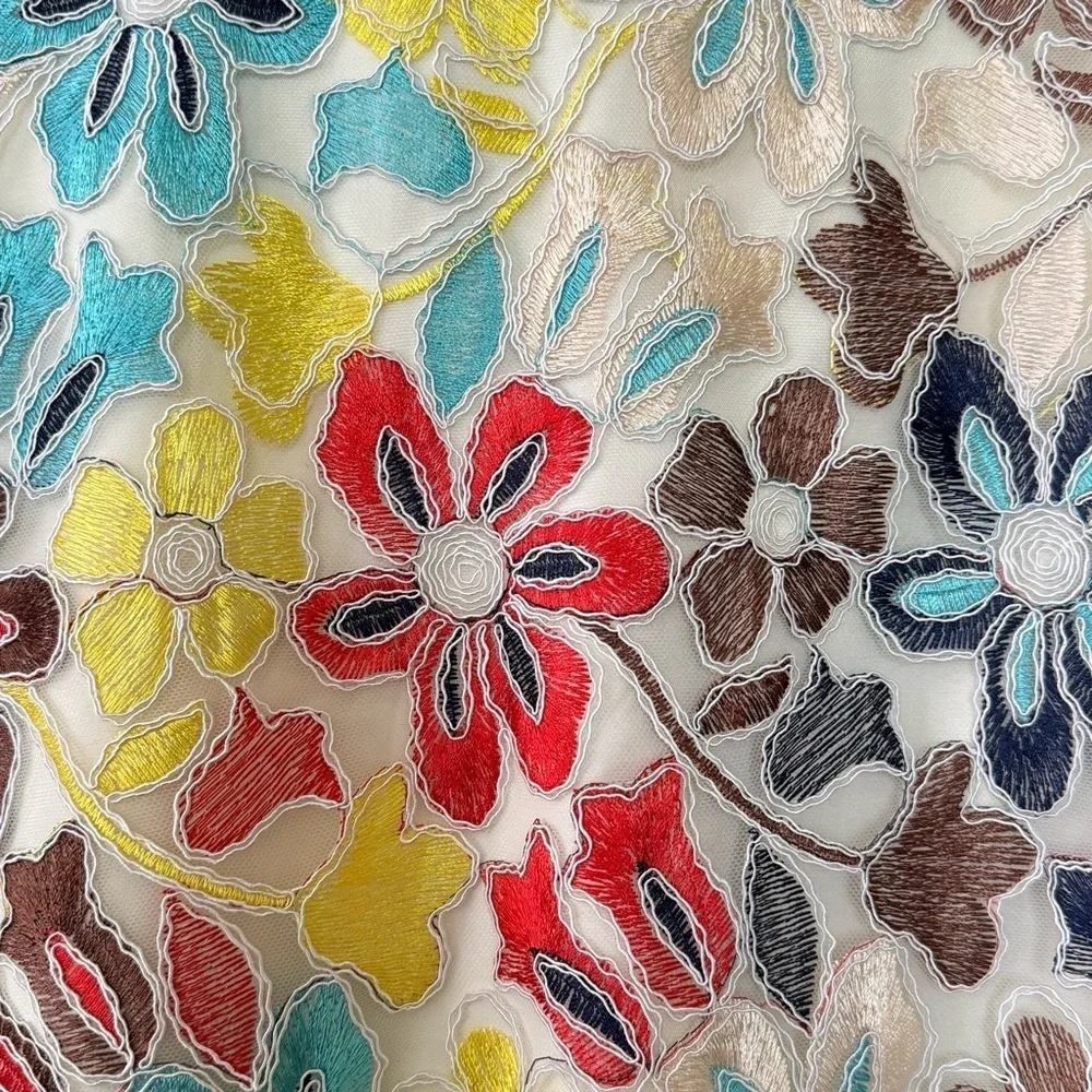 ANTHROPOLOGIE EVA FRANCO Meghan Embroidered Floral Midi Skirt - Picture 8 of 10